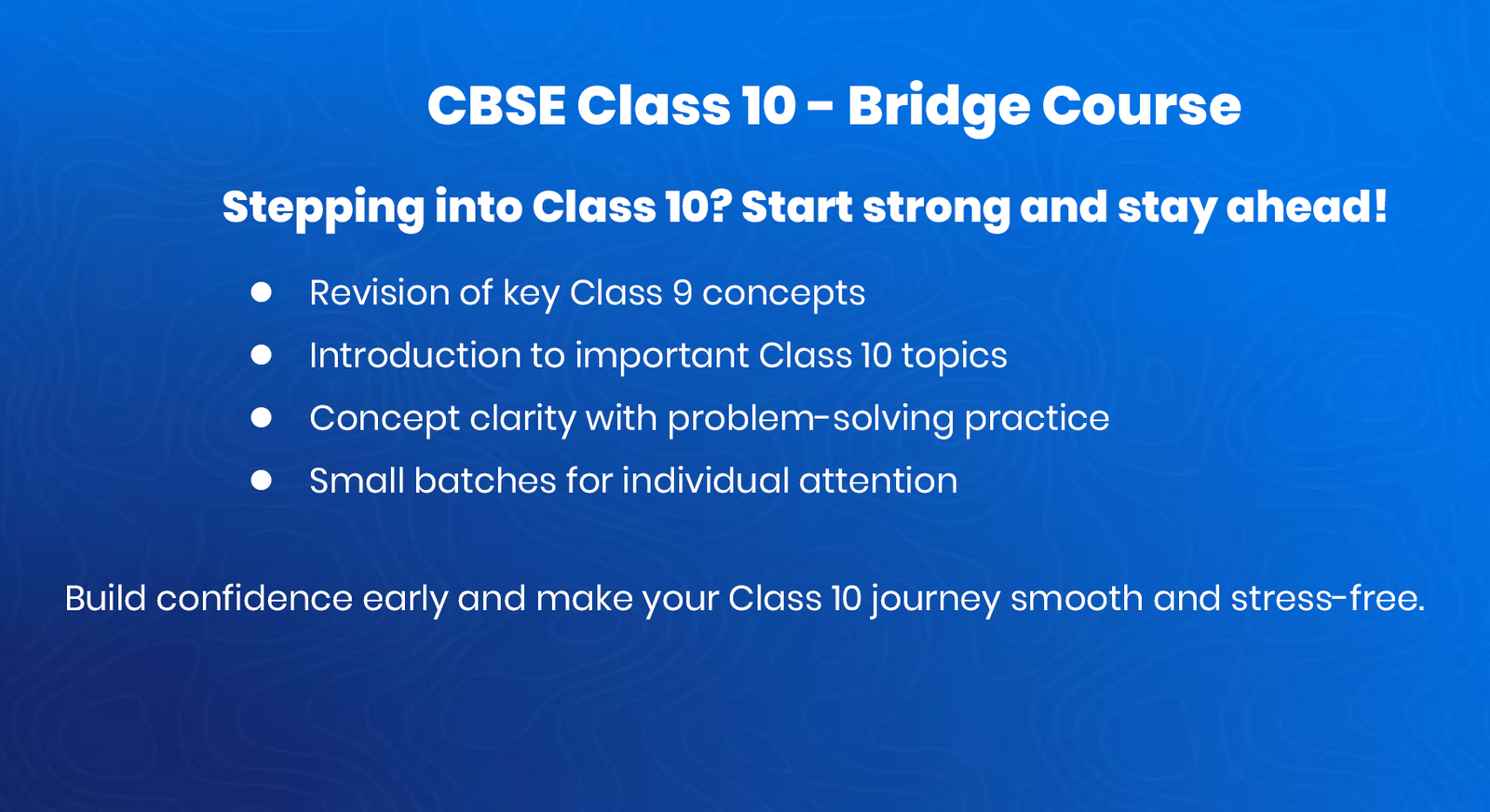 CBSE Bridge Course for Class 10 2026-27