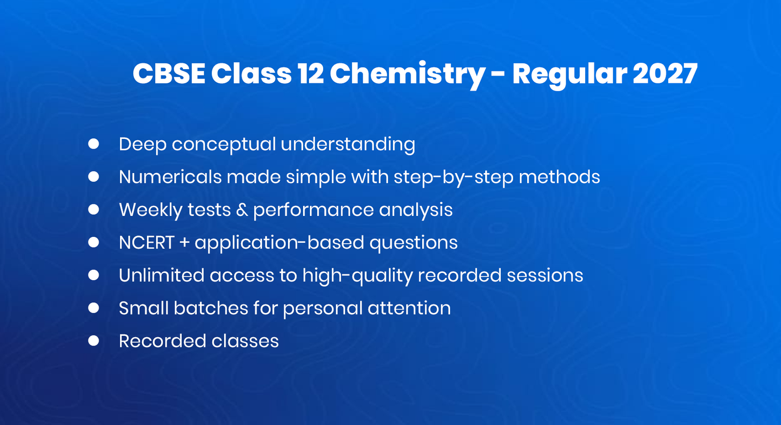 CBSE Class 12 Chemistry – Regular 2027