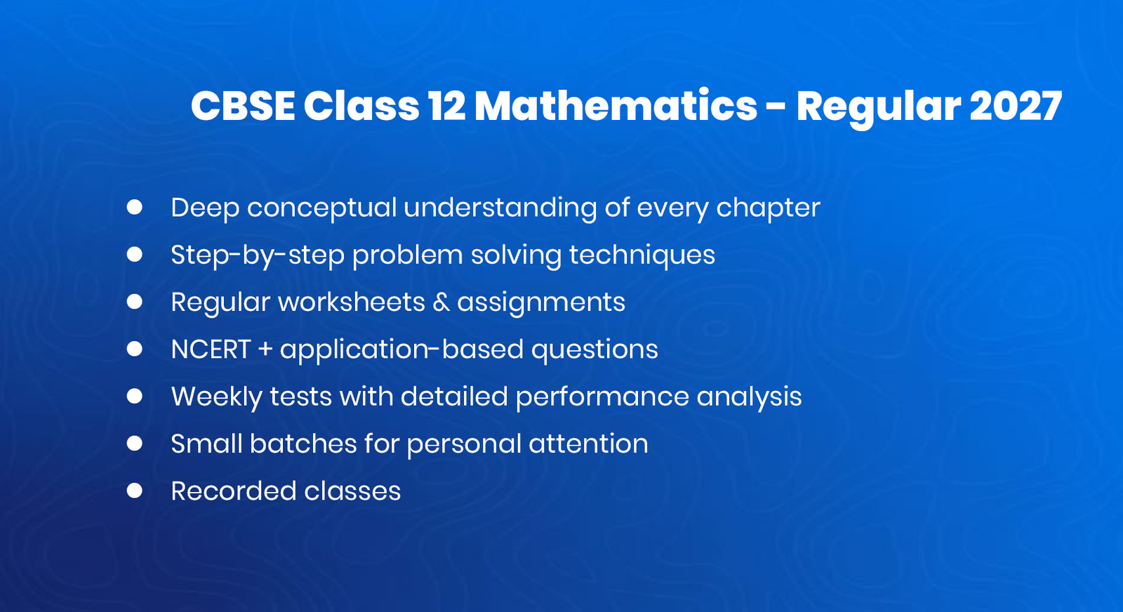 CBSE Class 12 Mathematics – Regular 2027