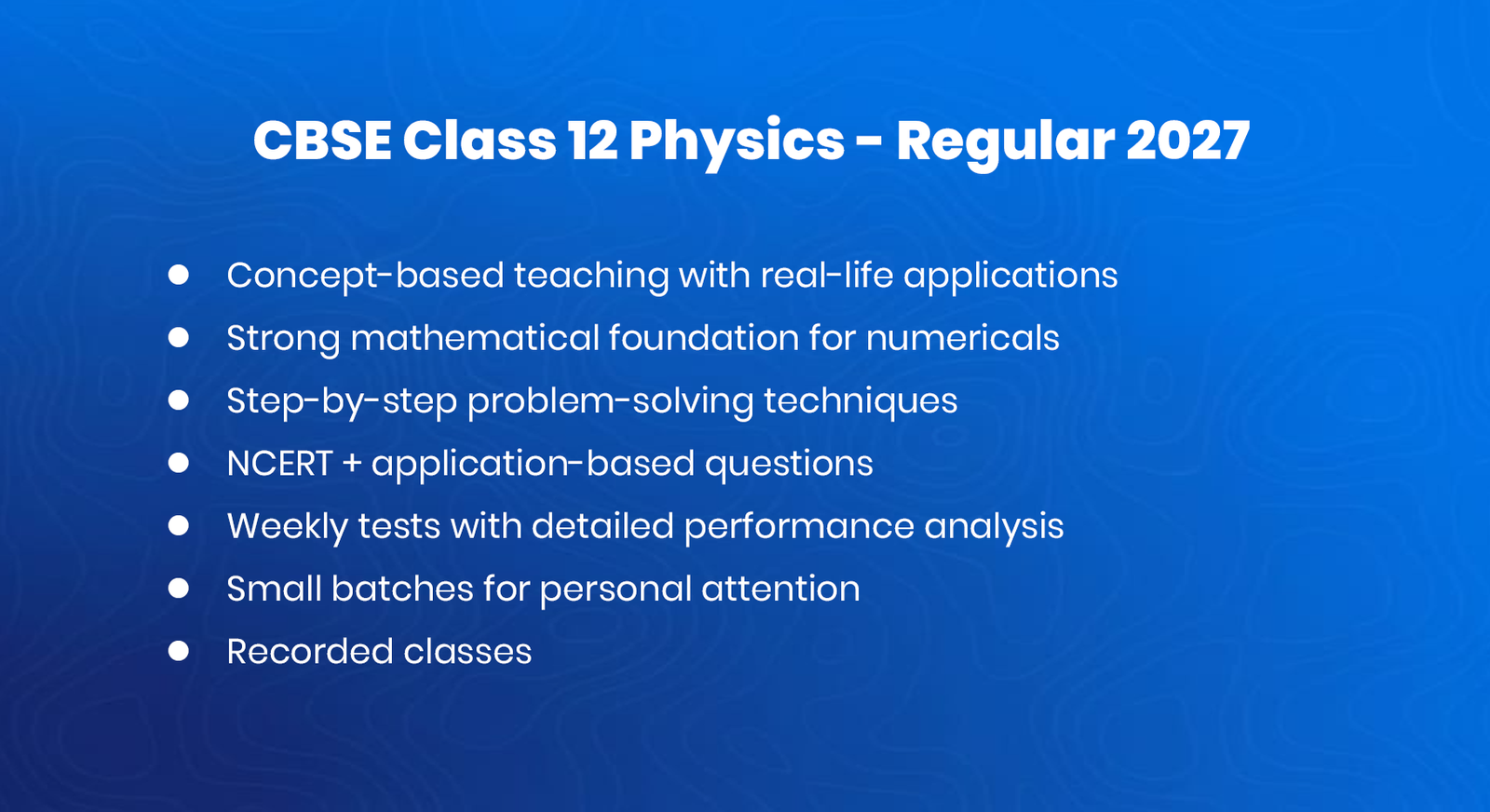 CBSE Class 12 Physics – Regular 2027