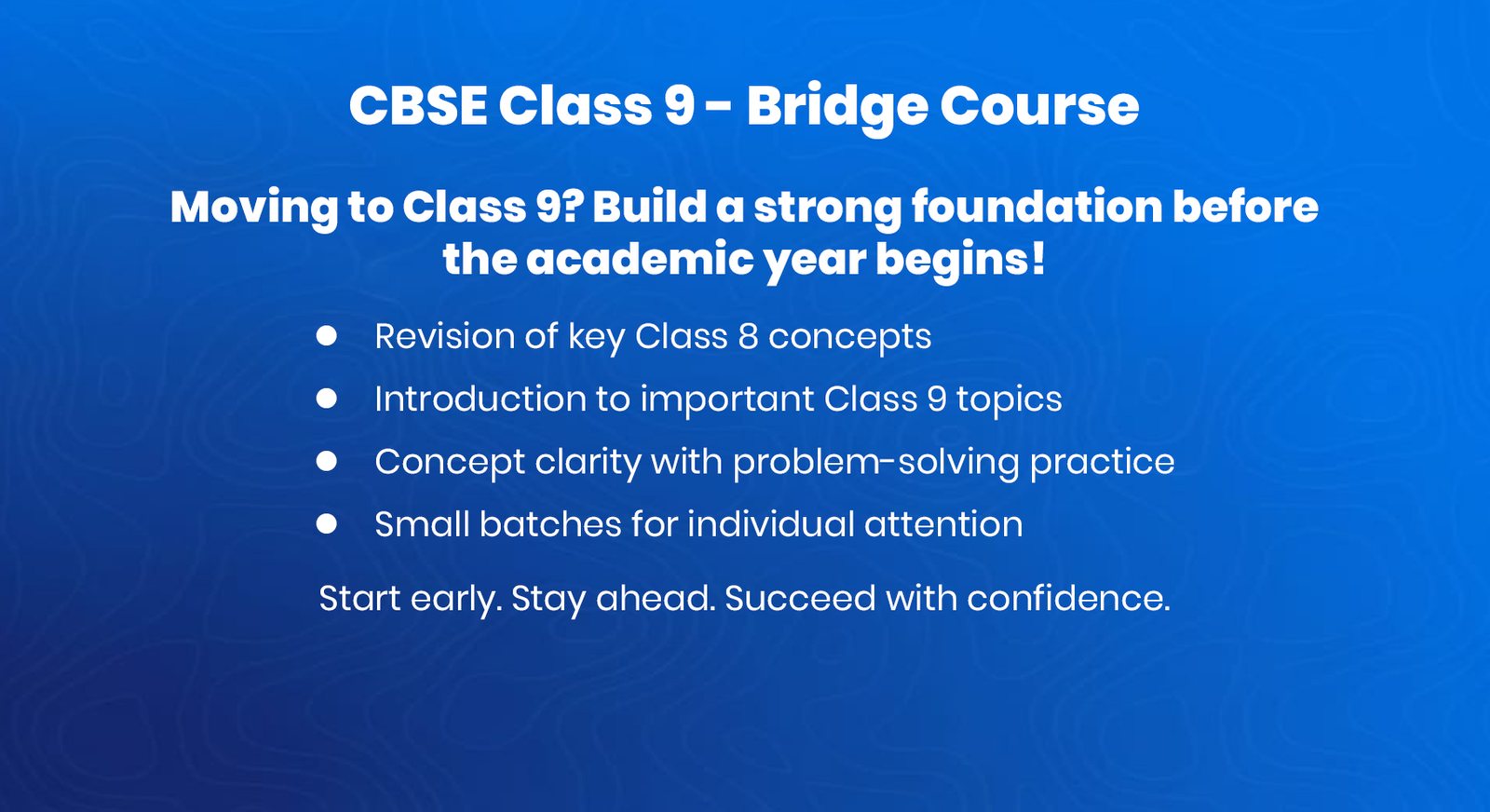 CBSE Bridge Course for Class 9 2026-27